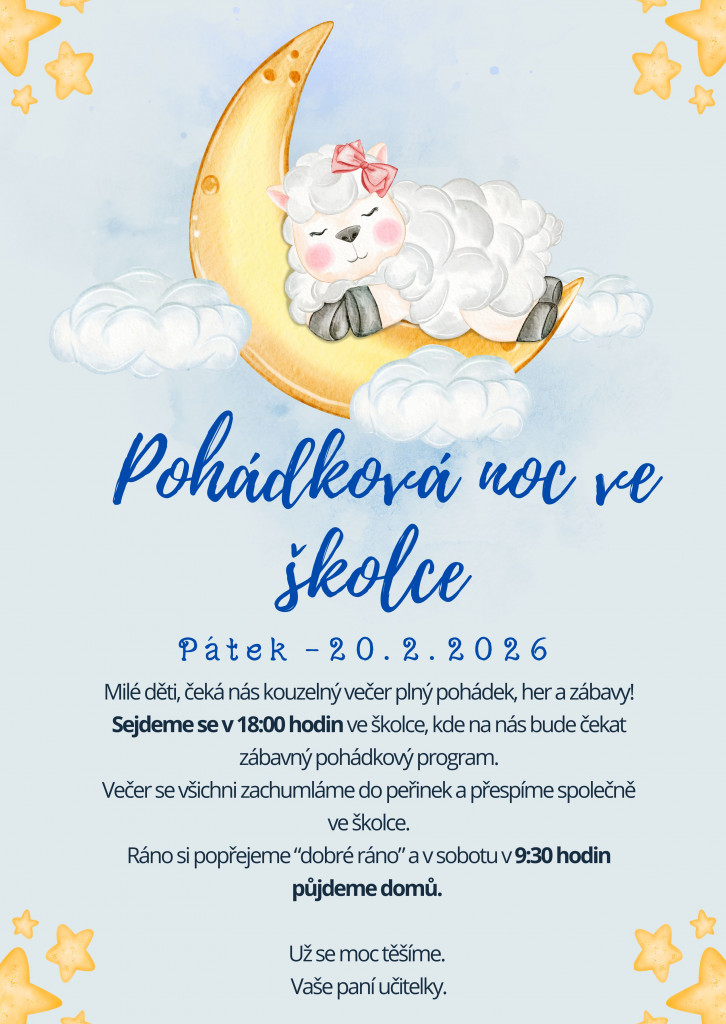 POHÁDKOVÁ NOC VE ŠKOLCE